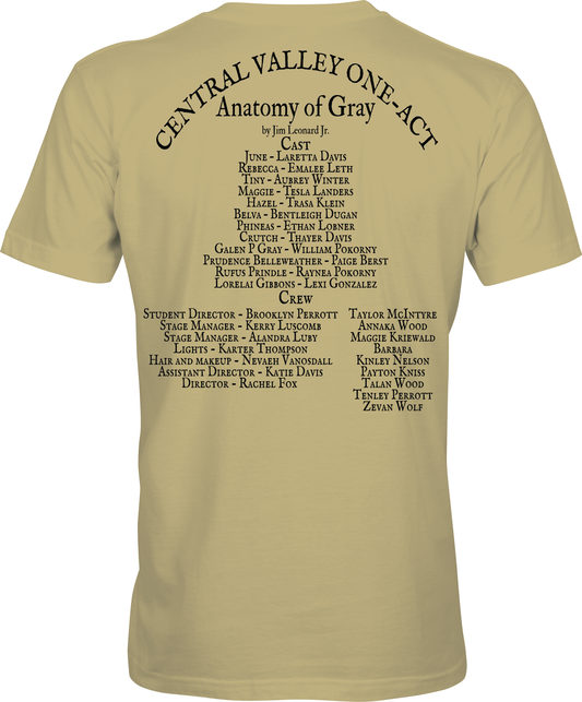 Anatomy of Gray – Central Valley One-Act 2025 Cast Tee