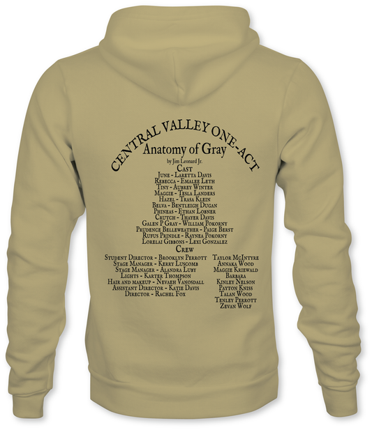 Anatomy of Gray – Central Valley One-Act 2025 Cast Tee Hoodie